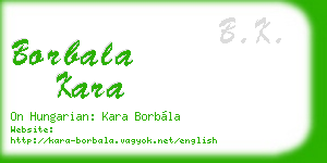 borbala kara business card