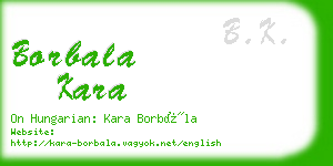 borbala kara business card